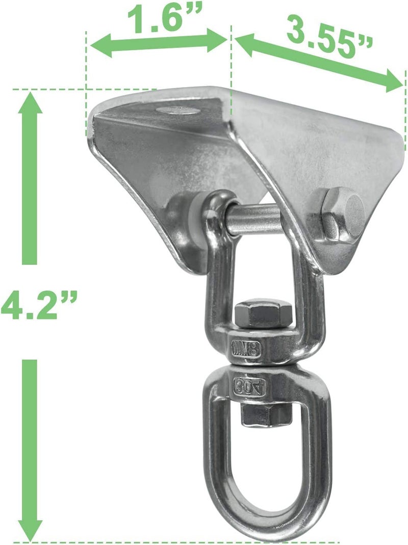 Yes4All 1000 LB Punching Heavy Bag Hanger, Steel Heavy Duty Swing Hanger Bolts for Wood and Concrete - 360Â° Swing - Image 2